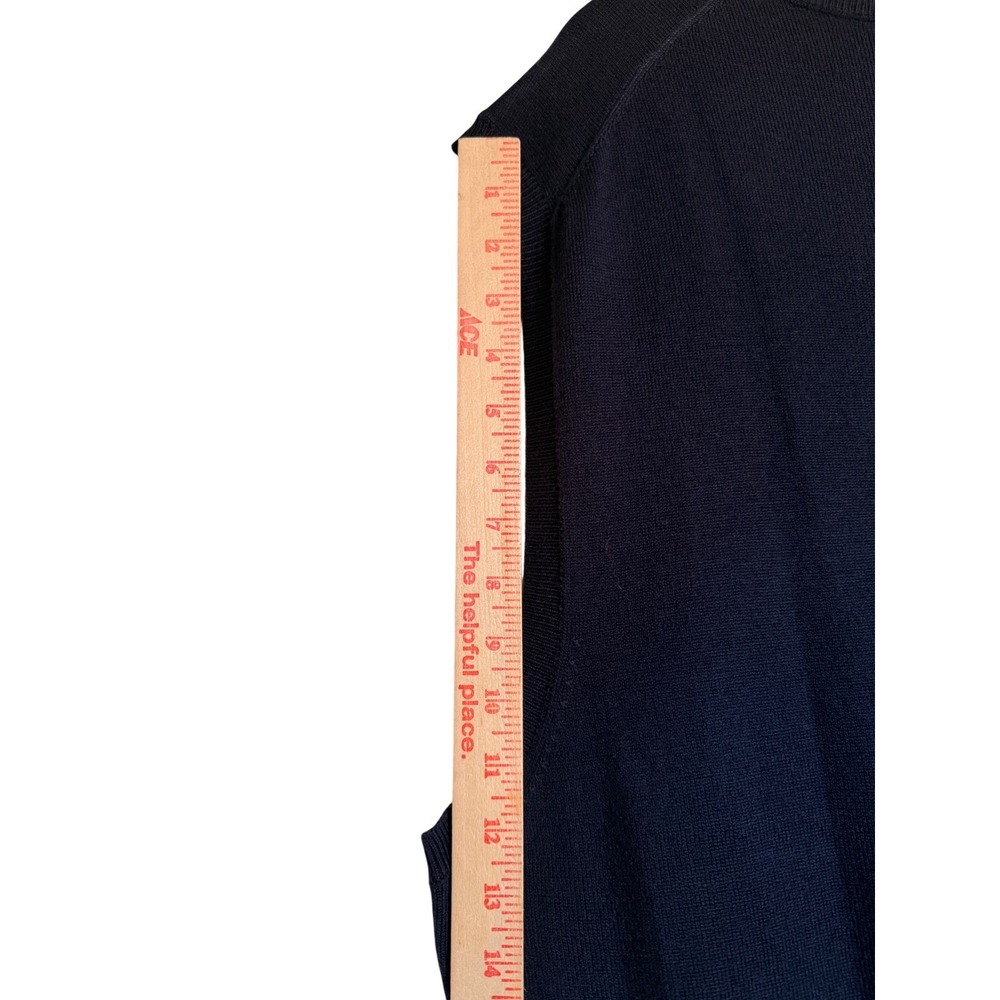 Preppy Classic Kallspin Navy Blue Cashmere Wool V-Neck Sweater Vest XXL Pullover - Picture 6 of 9